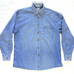 ENRO Vintage Chambray Button-Down Shirt Men’s Medium